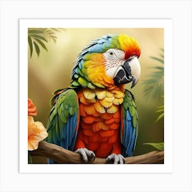 Colorful Parrot 2 Art Print