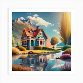 House By The Lake 3 Art Print