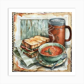 Tomato Soup And Grilled Cheese 1 Art Print