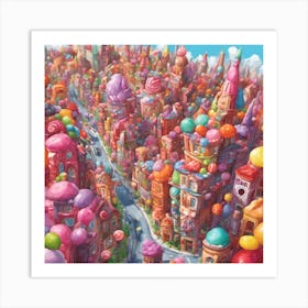 Candy City Art Print