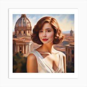 Legendary actress Himanee Bhatia In Rome Art Print