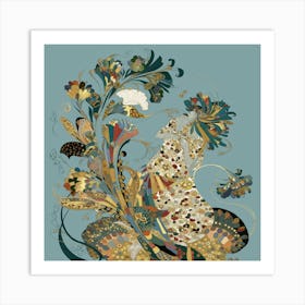 Gilded Blossoms Inspired By Klimt S Art (4) Art Print