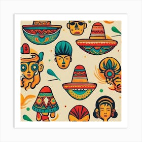 Mexican Hats 9 Art Print