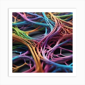 Colorful Wires 45 Art Print