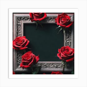 Frame With Roses 23 Art Print