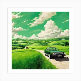 Car On A Road Art Print