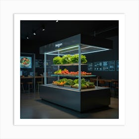 Display Case Of Vegetables Art Print