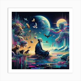 Zen Meditation Art Print