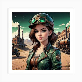 Steampunk Girl Art Print