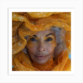 Woman In A Golden Hat Art Print