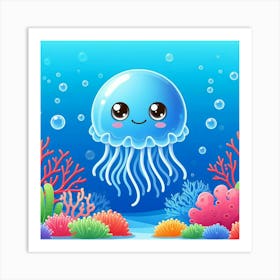 Illustration Jellyfish 5 Art Print