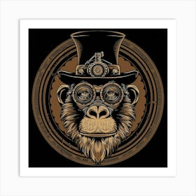 Steampunk Monkey 44 Art Print