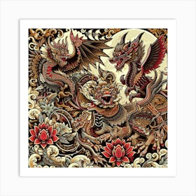 Chinese Dragons Art Print