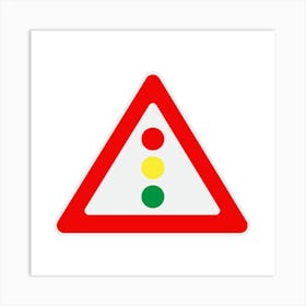 Traffic Light Sign.A fine artistic print that decorates the place.20 Art Print