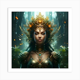 Fantasy Woman In The Forest Art Print