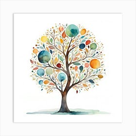 Watercolor Tree 1 Art Print