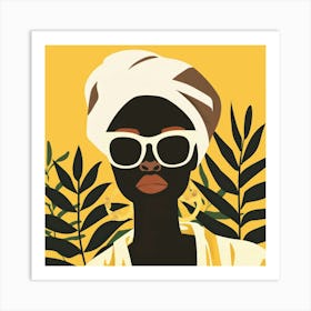 African Woman With Sunglasses 3 Art Print