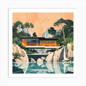 House By The Water Art Print