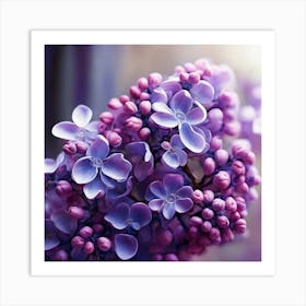 Purple Lilas Art Print