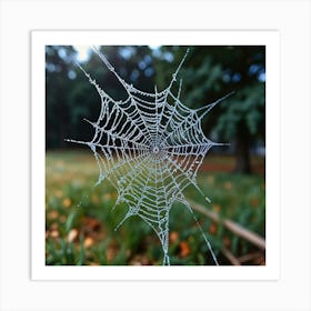 Dewy Spider Web Poster