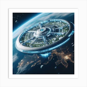 Futuristic Spaceship 71 Art Print