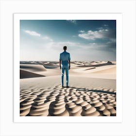 Man In The Desert 129 Art Print