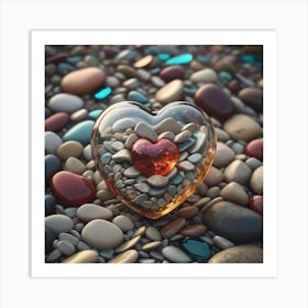 Heart Of Pebbles 1 Art Print