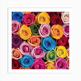 Colorful Roses 16 Art Print