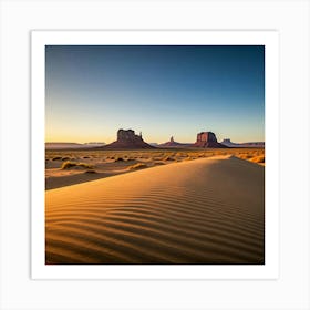 Sunset In Monument Valley Art Print