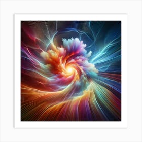 Blend of vibrant colors Art Print