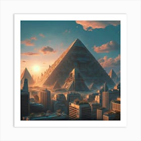 Egyptian City 3 Art Print