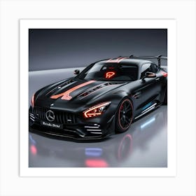 Modified Black Mercedes Benz Full Body Kit 5 Art Print