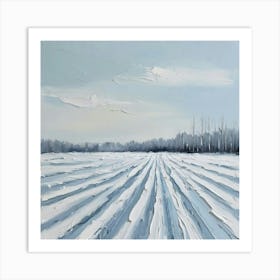 Snow Covered Field Art Print