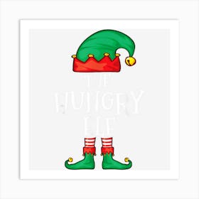 Women Hungry Elf Christmas Shirt Art Print