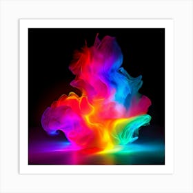 Color Brightness Vibrant Electric Power Gradient Vivid Intense Dynamic Radiant Glowing En (4) Art Print