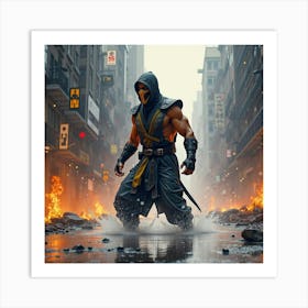 Mortal Kombat Ninja Fighter Concept Art (24) Art Print