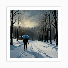 Leonardo Lightning Winter Is Finally Here Art 1 Art Print