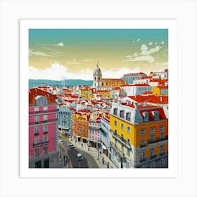 Lisbon Cityscape 2 Art Print