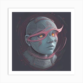 Face Of The Future ai art Art Print