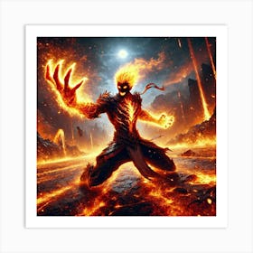 A Dynamic Scene Showcasing Ronan S Fiery Attack Af Art Print