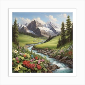 Valley Of Flowers Art Print