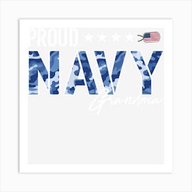 Nwu Proud Navy Grandma For Grandmothers Of Sailors Art Print