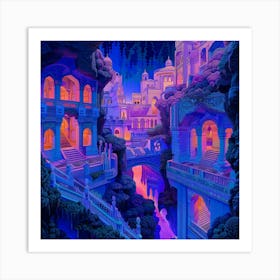 Night In The City 12 Art Print