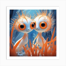 Two Aliens Art Print