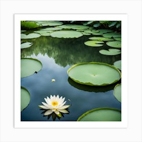 White Water Lily 2 Art Print