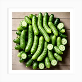 Cucumber As A Frame (70) Art Print