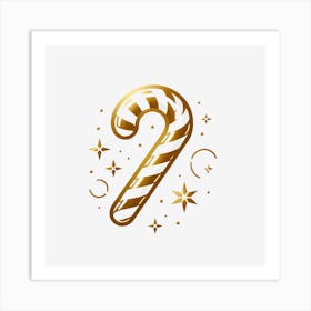 Christmas Candy Cane Art Print