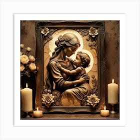 Virgin And Child 2 Art Print