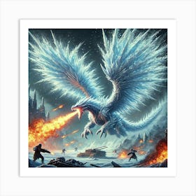 Blizzard Wyvern Wing Slam Art Print