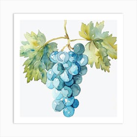 Watercolor Grapes 1 Art Print